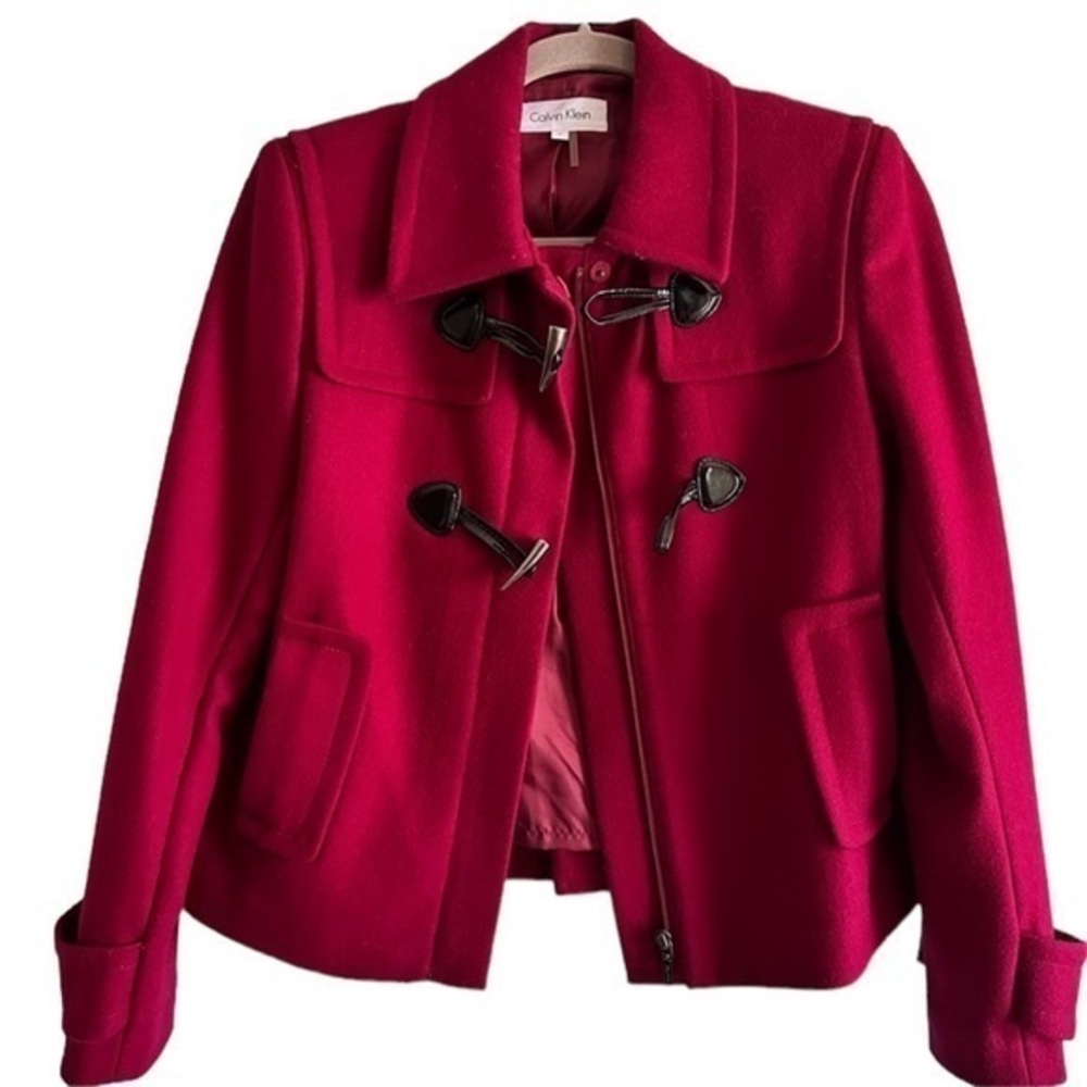 Calvin Klein Jacket - Blazer - Fuchsia - Size 6